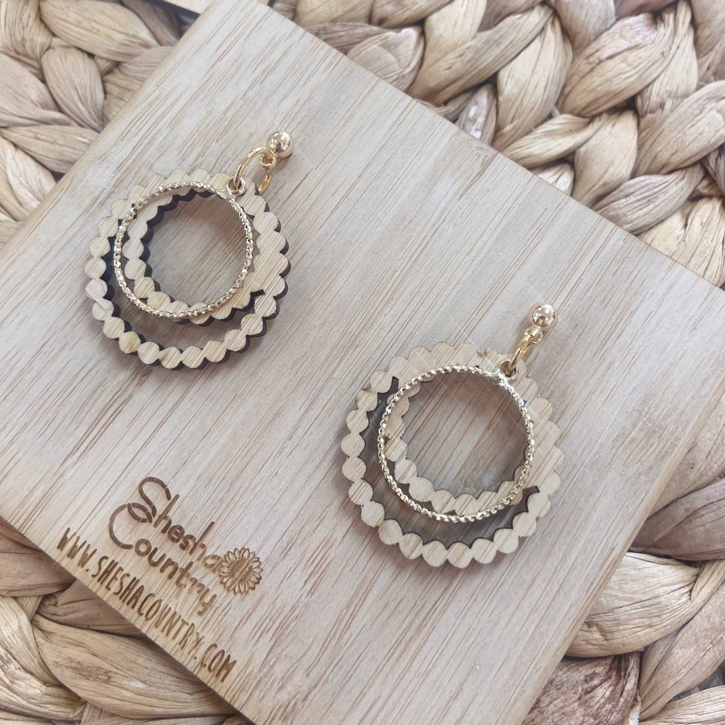 Audrey Gold + Acrylic Dangles