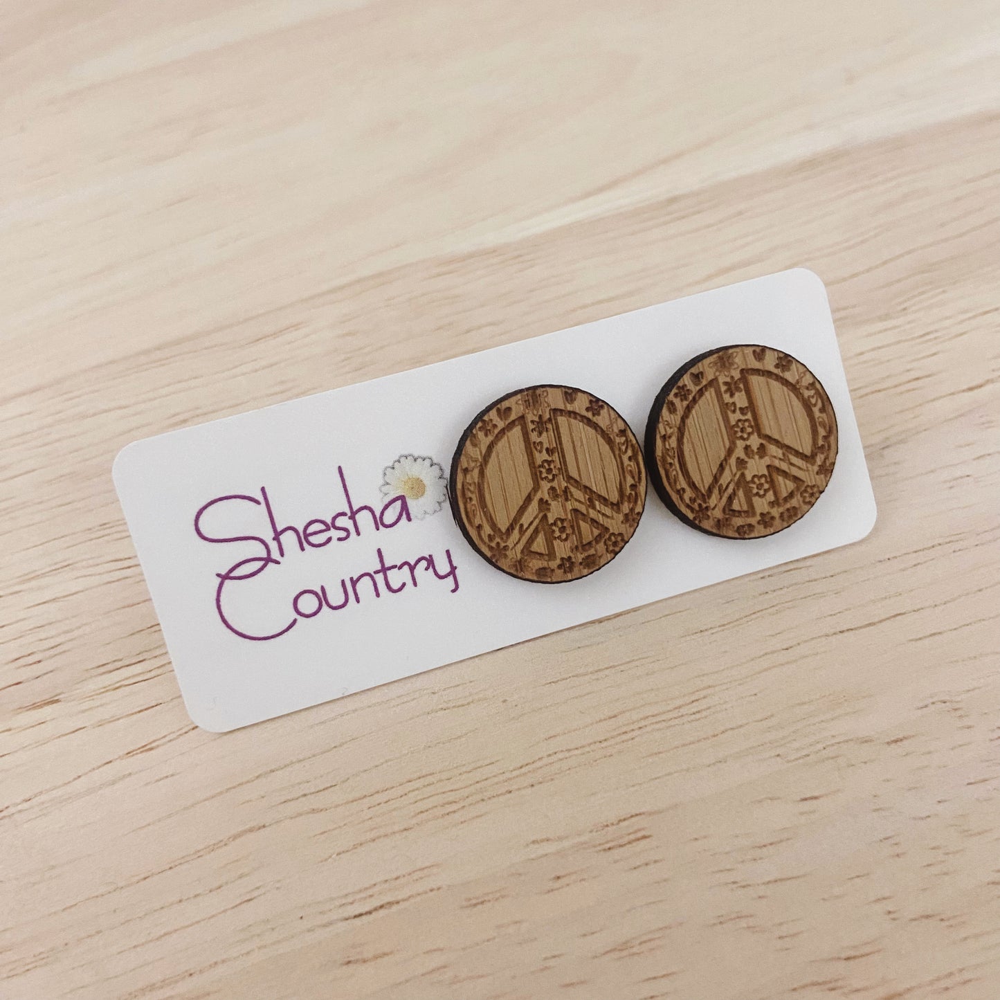 SALE 12mm Wood Earrings 54