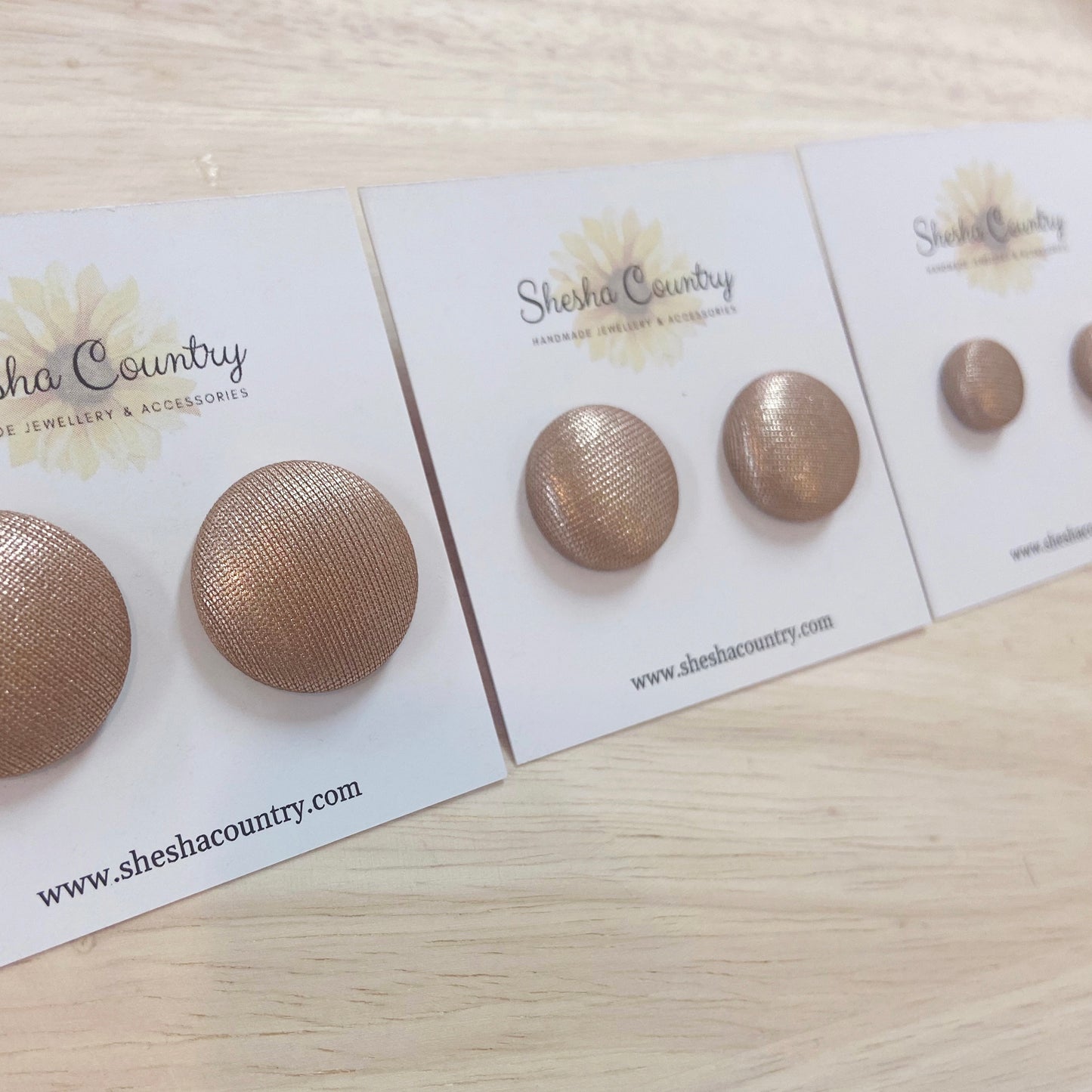 Rose Gold Sheen Studs