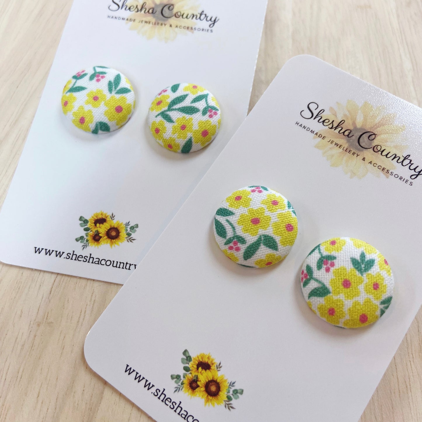 Lemon Floral Studs