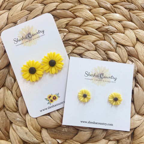 Sunflower Yellow Studs