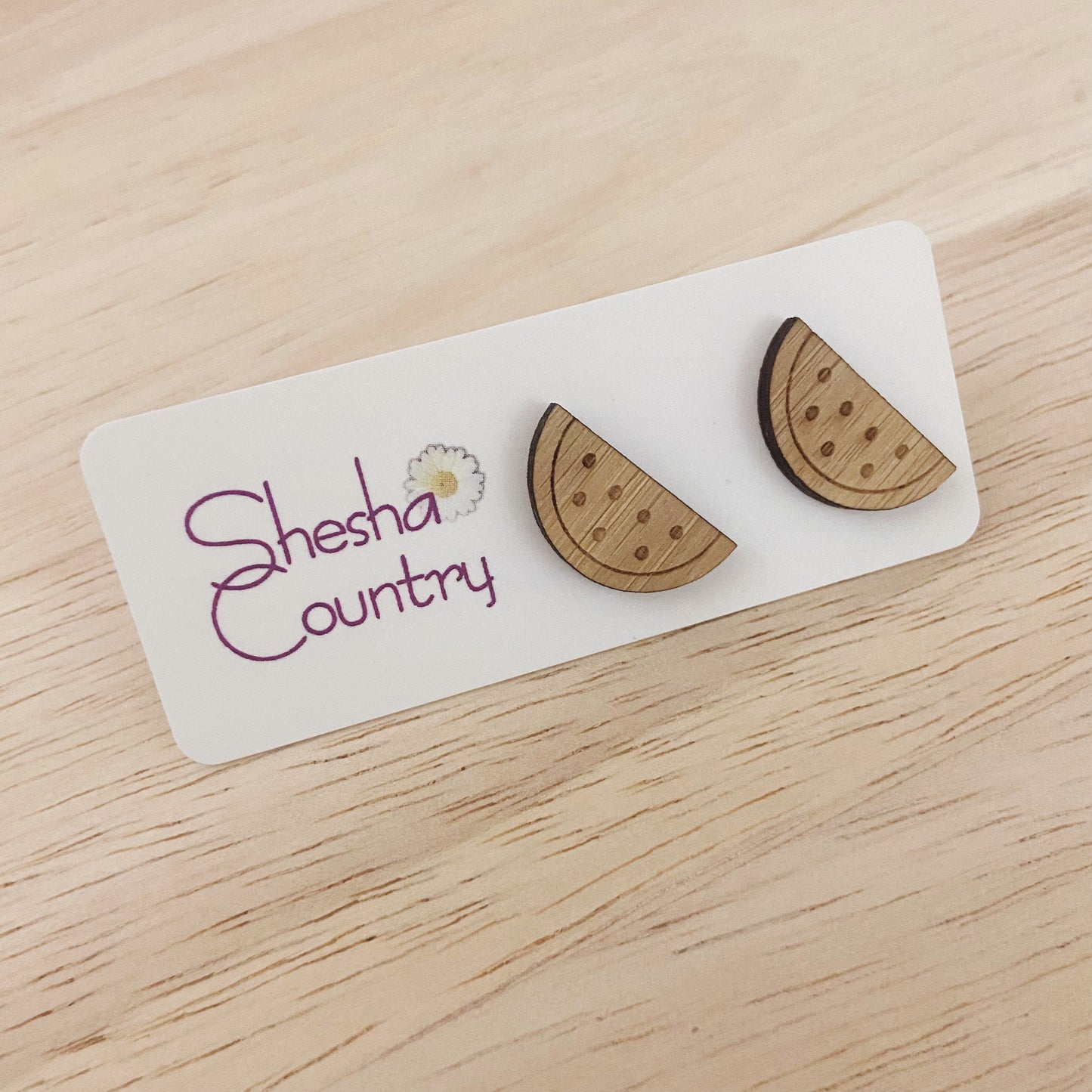 SALE 12mm Wood Earrings 50