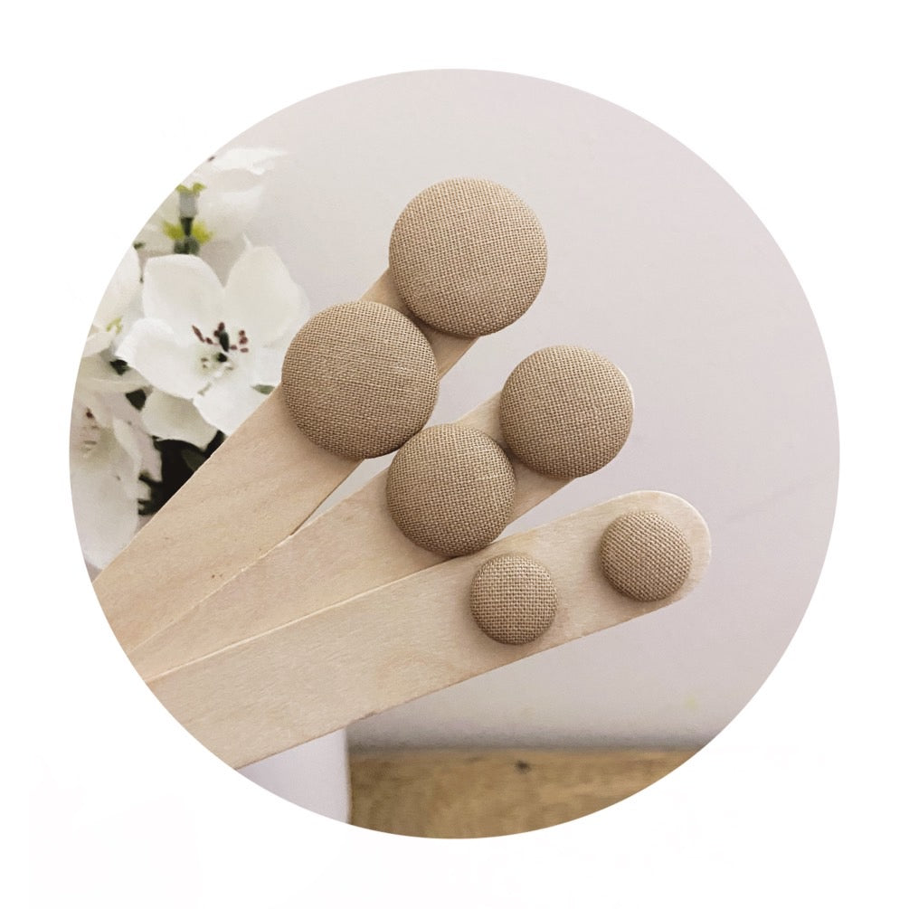 Light Beige Fabric Studs • choose your size