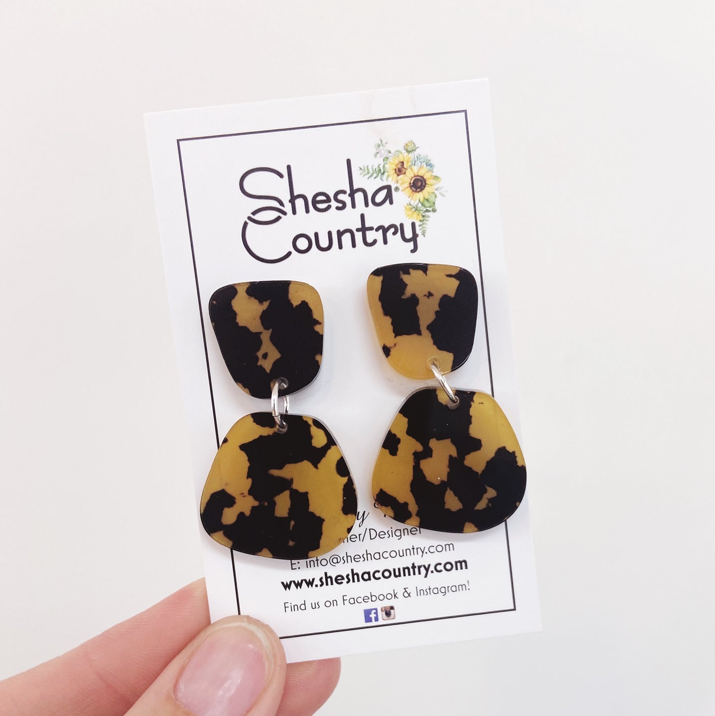 Organic Tortoise Shell Dangle