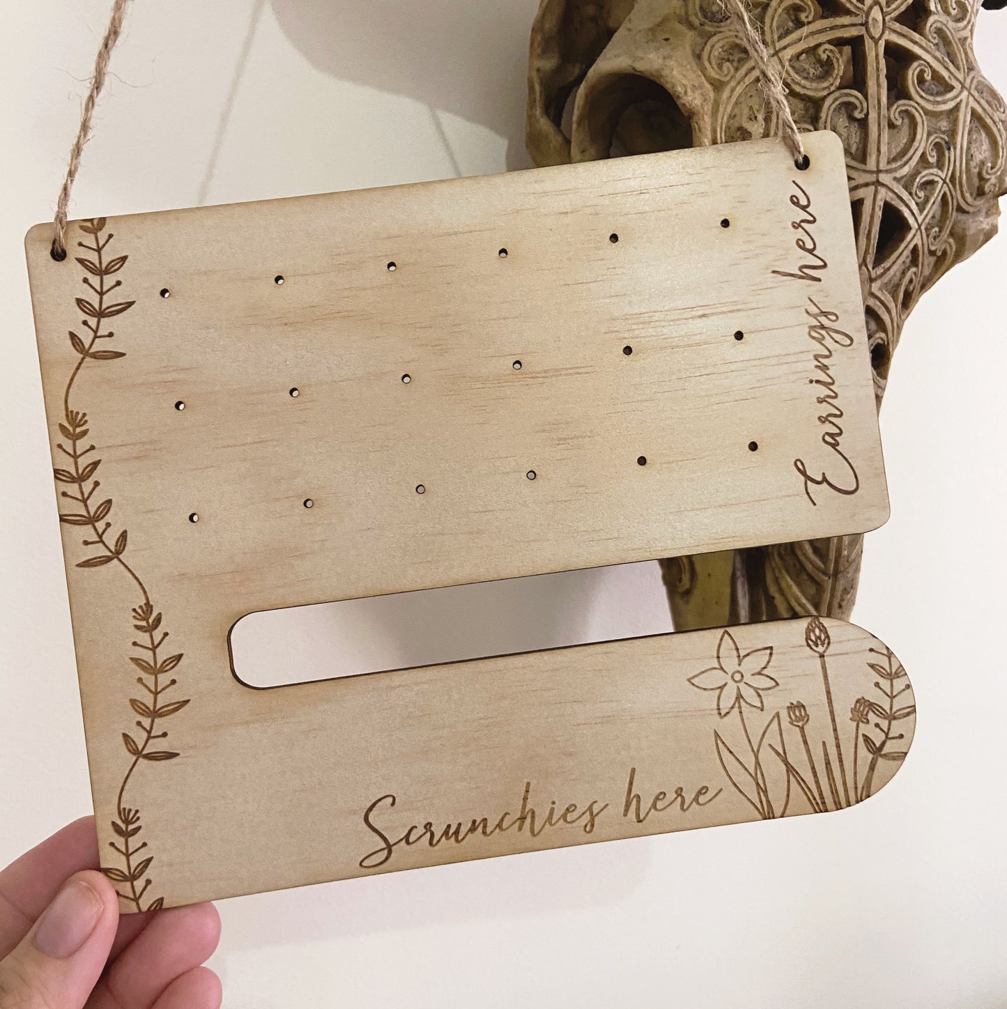 Earring + Scrunchie Board • Woodland Floral