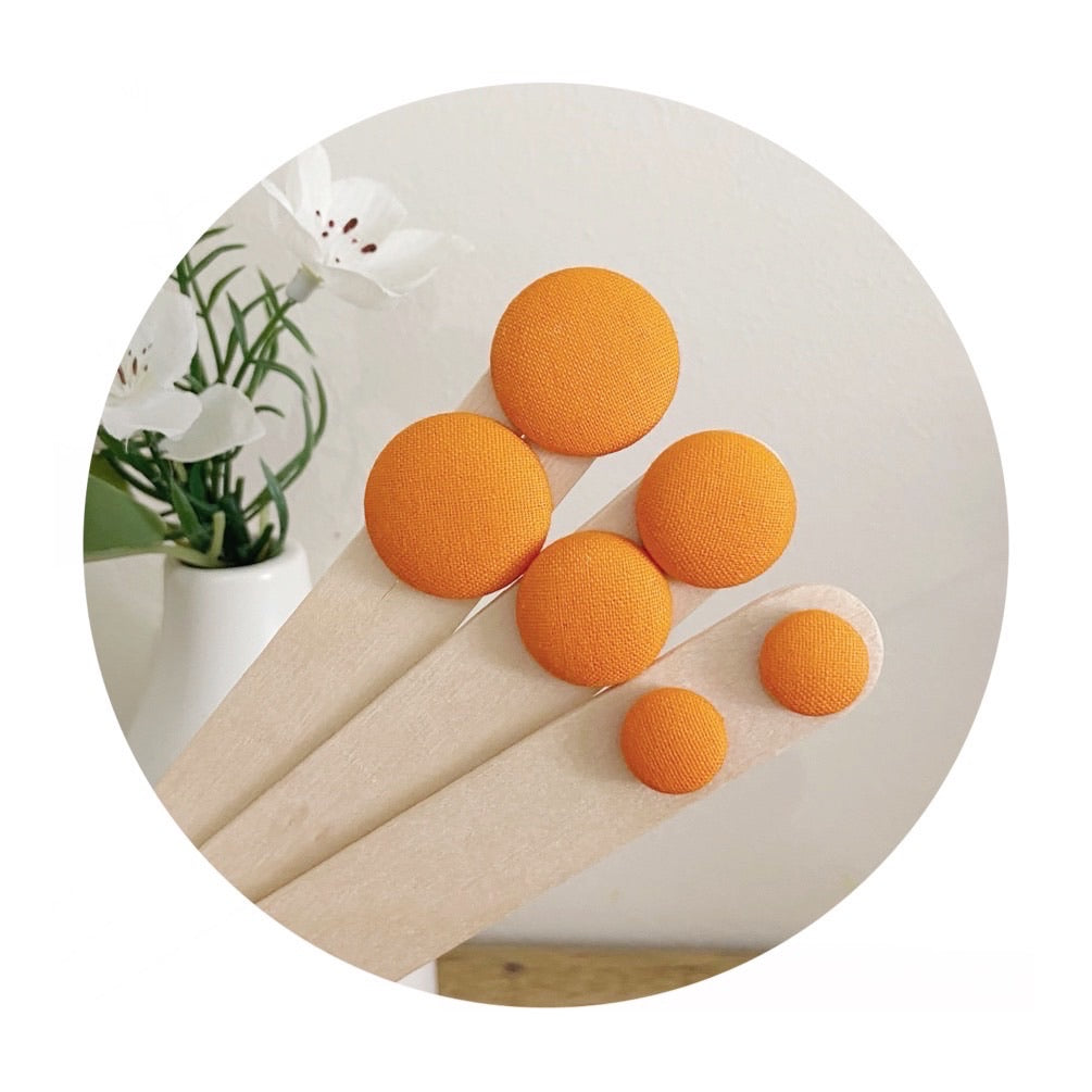 Orange Fabric Studs • choose your size