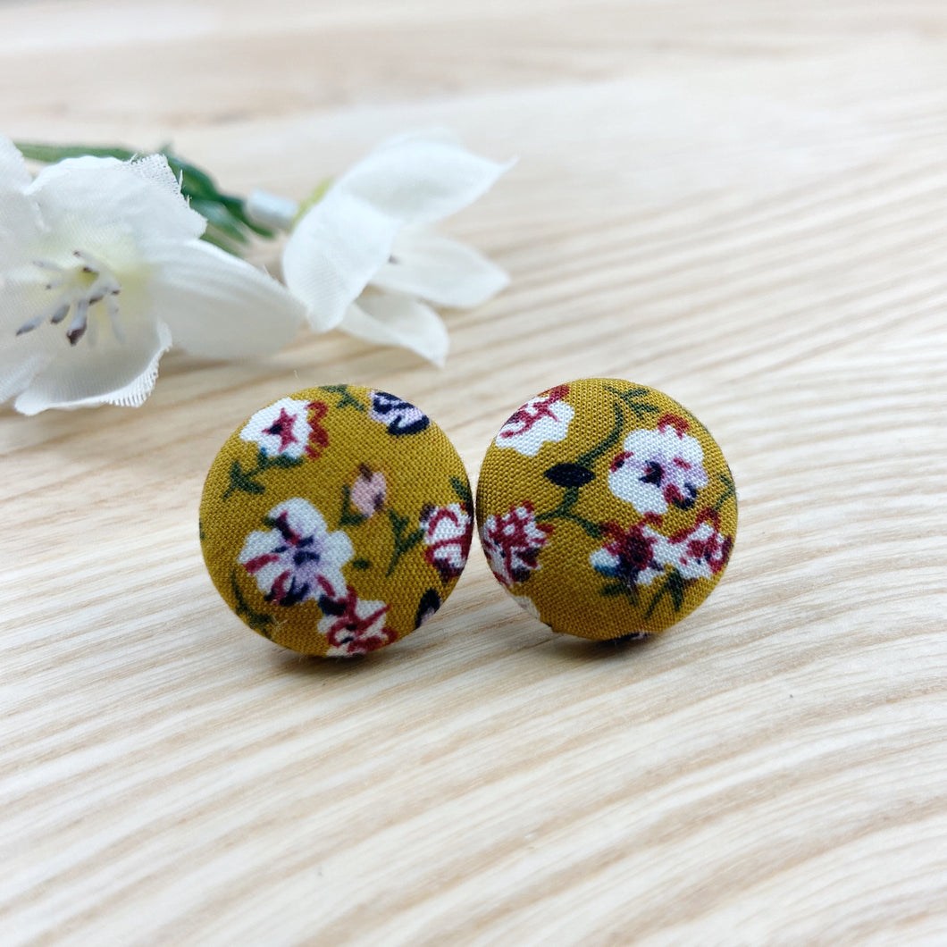 Autumn Floral Studs - choose your size