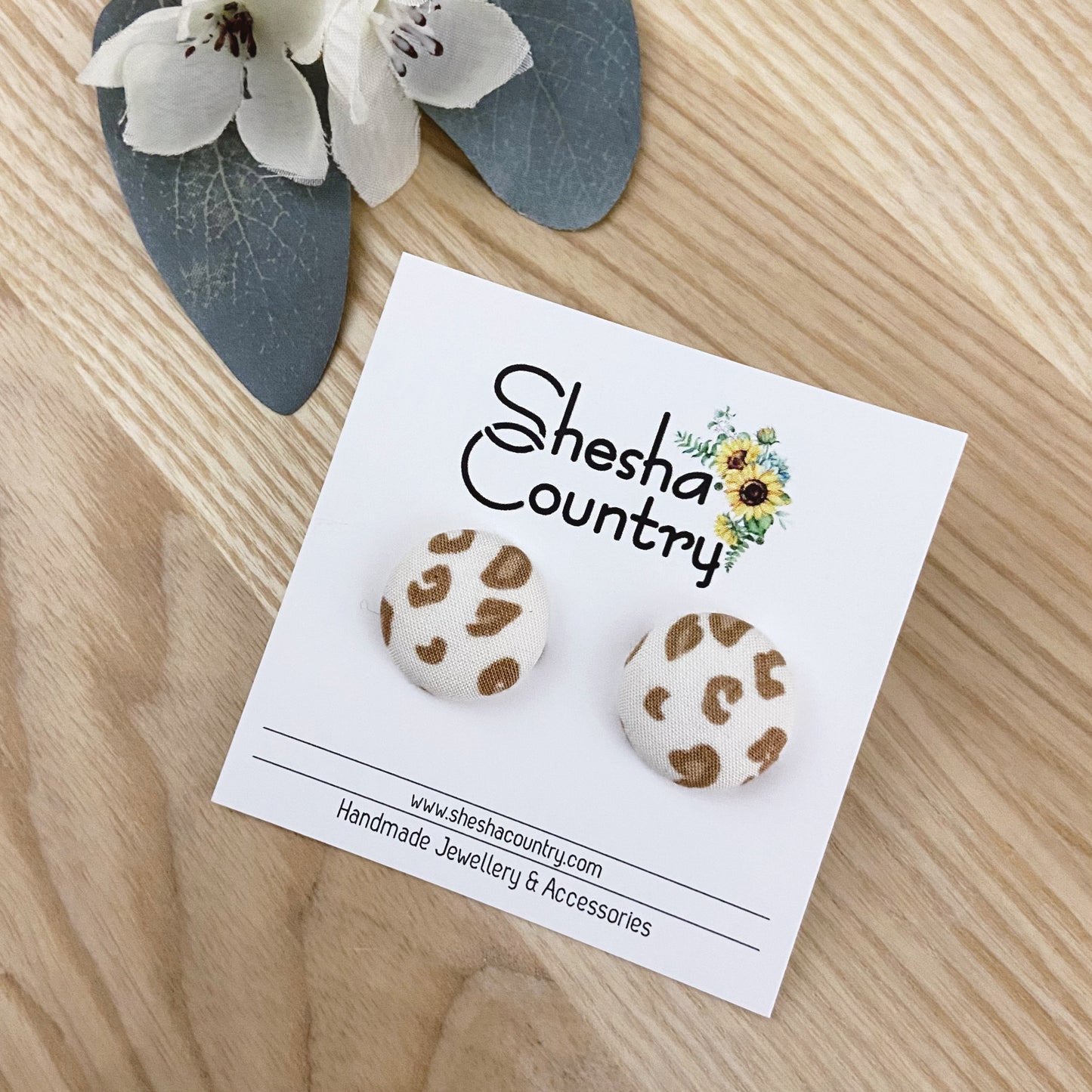 Sophia Leopard Studs • 2 colours