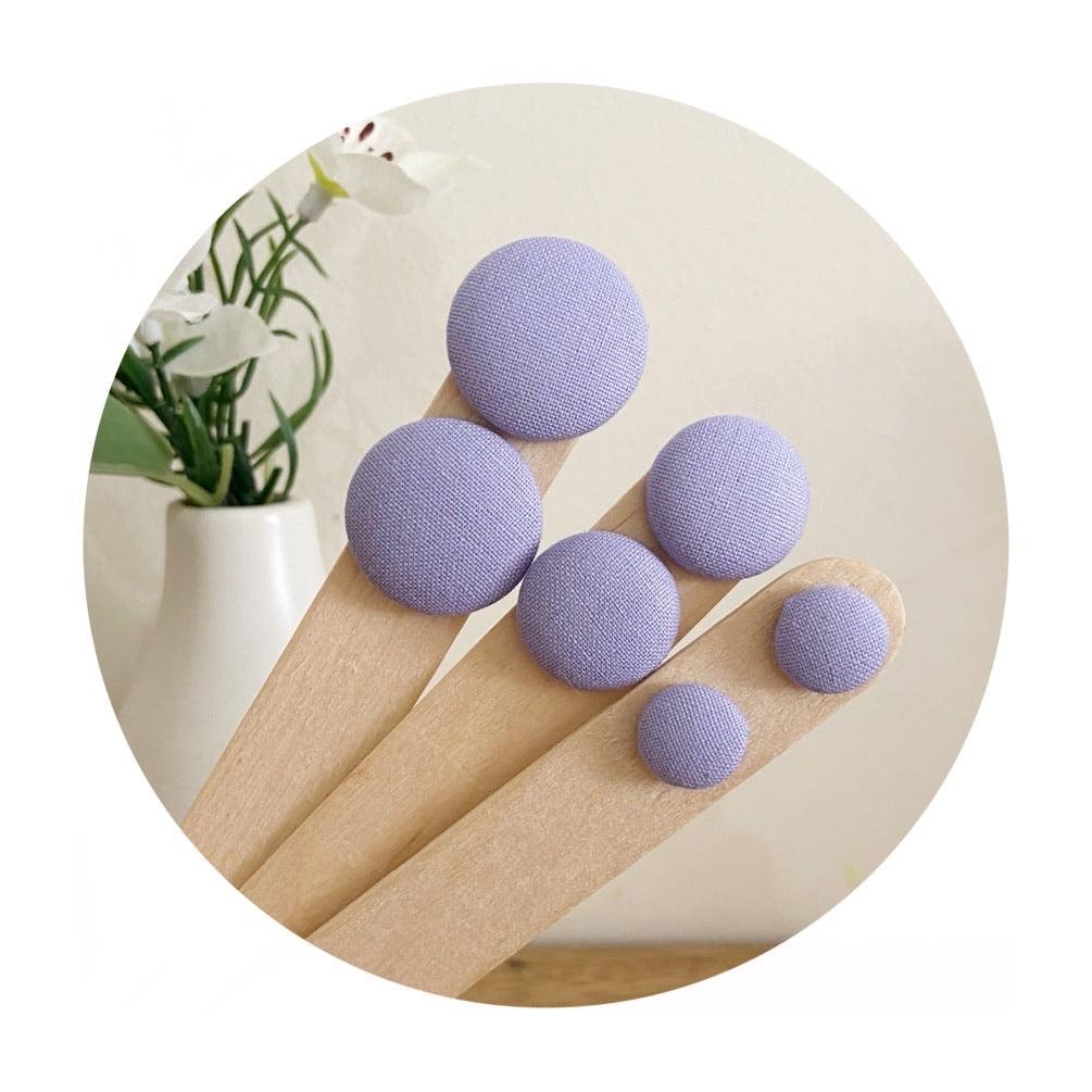 Lilac Fabric Studs • choose your size