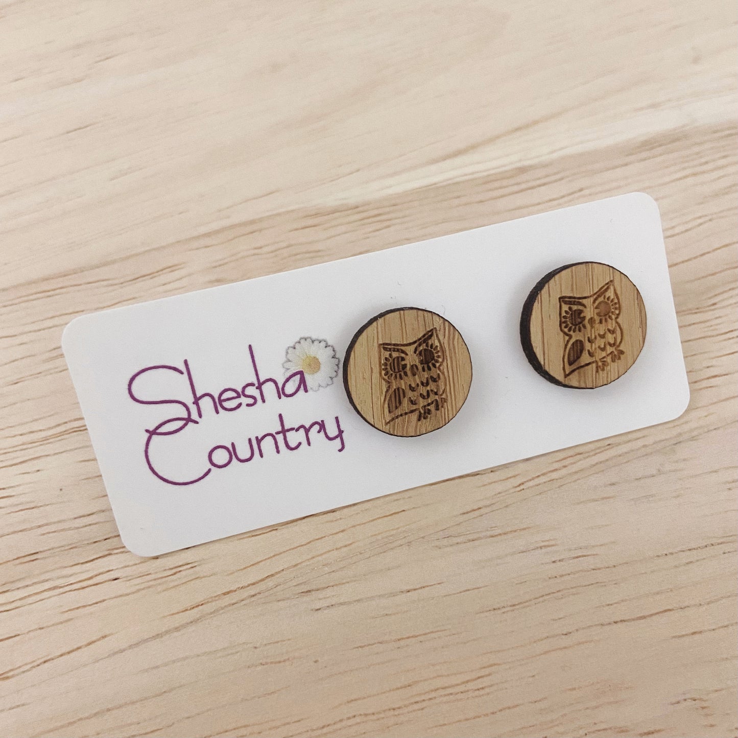 SALE 12mm Wood Earrings 52