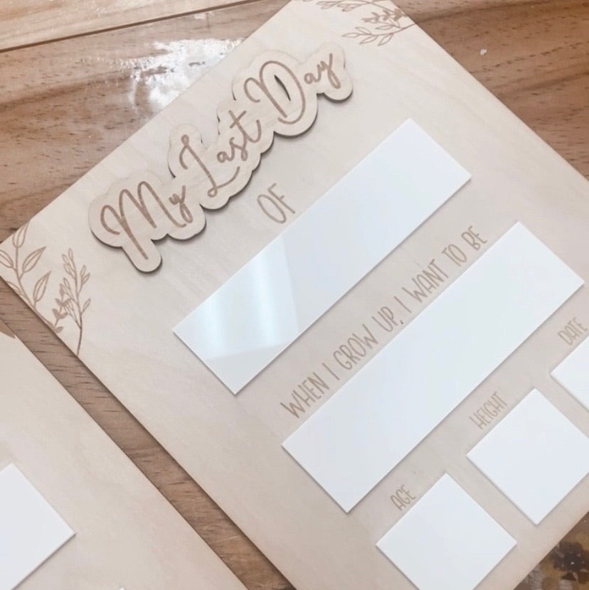 First|Last Day Board