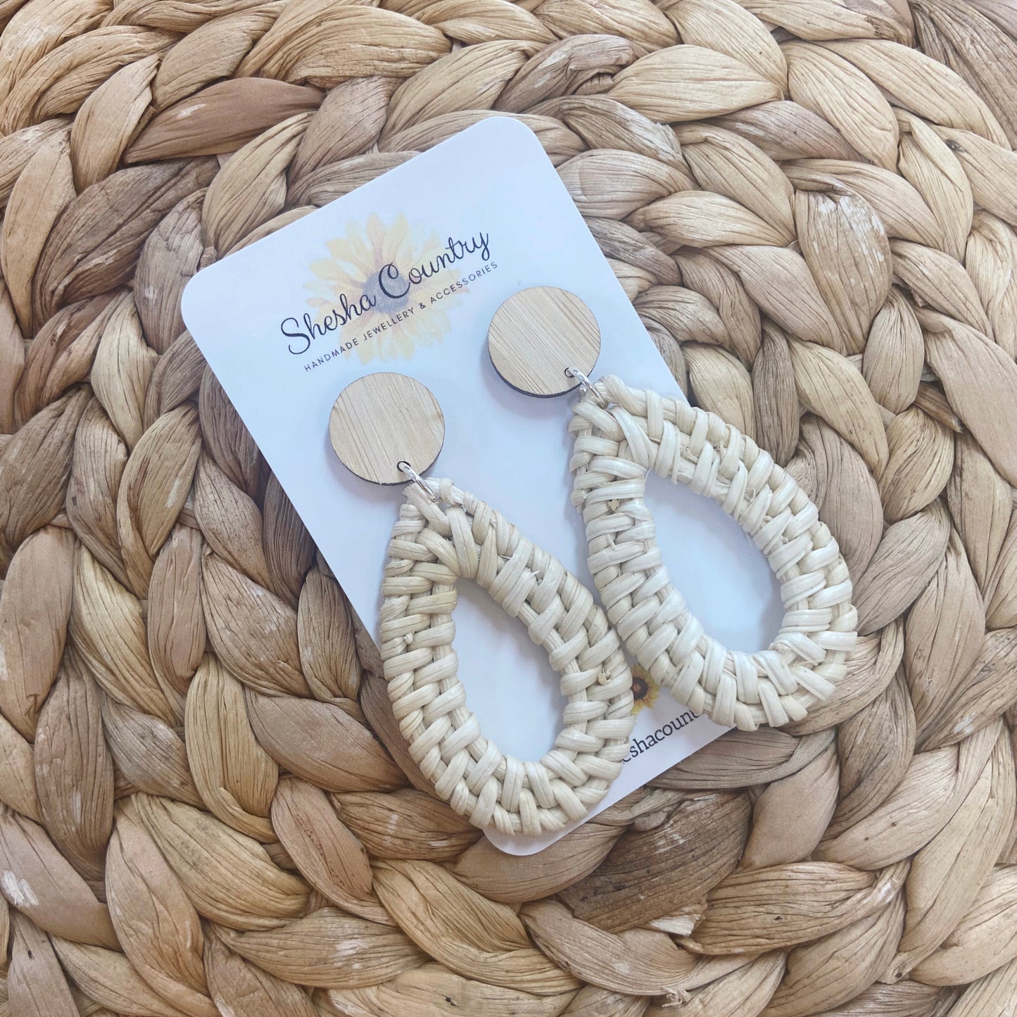 Wood + Rattan Dangles