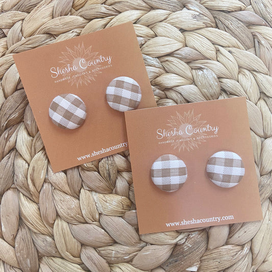Dark Beige Gingham