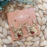 Reindeer Hoop Dangles • 3 Colours