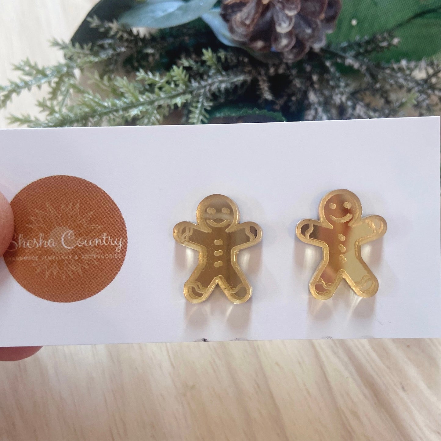 Gingerbread Studs - 2 colours