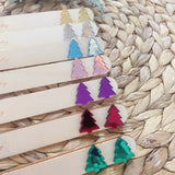 Mirror Christmas Tree Studs