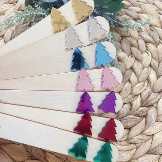 Christmas Tree Studs - 8 colour options