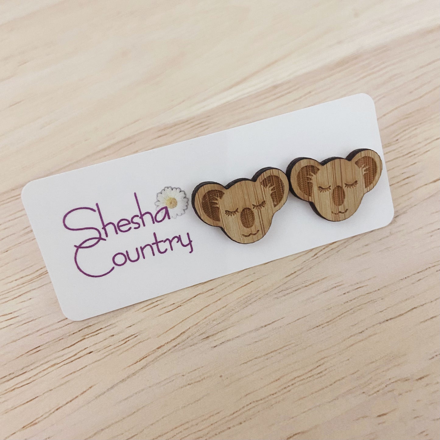 SALE 12mm Wood Earrings 55