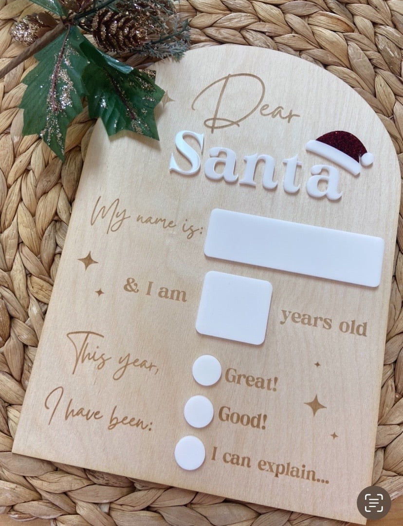 Dear Santa Keepsake Board