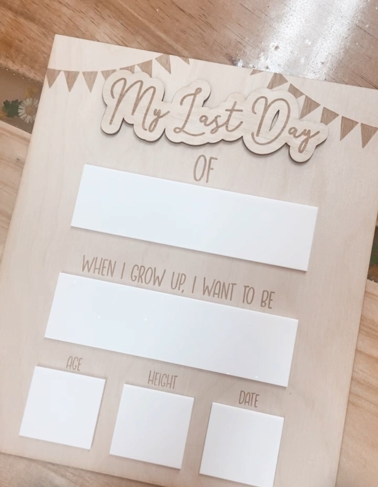 First|Last Day Board