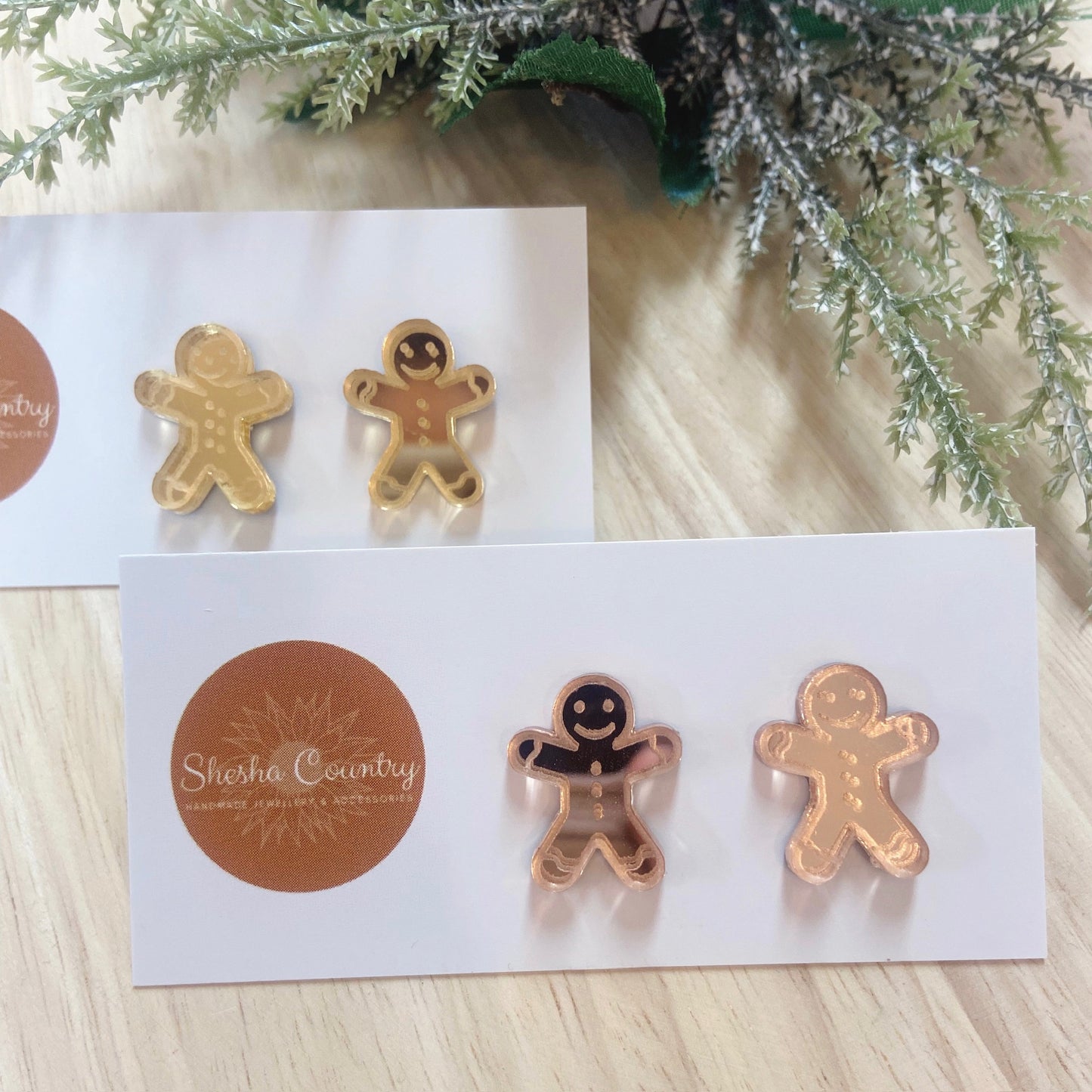 Gingerbread Studs - 2 colours