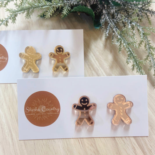 Gingerbread Studs - 2 colours