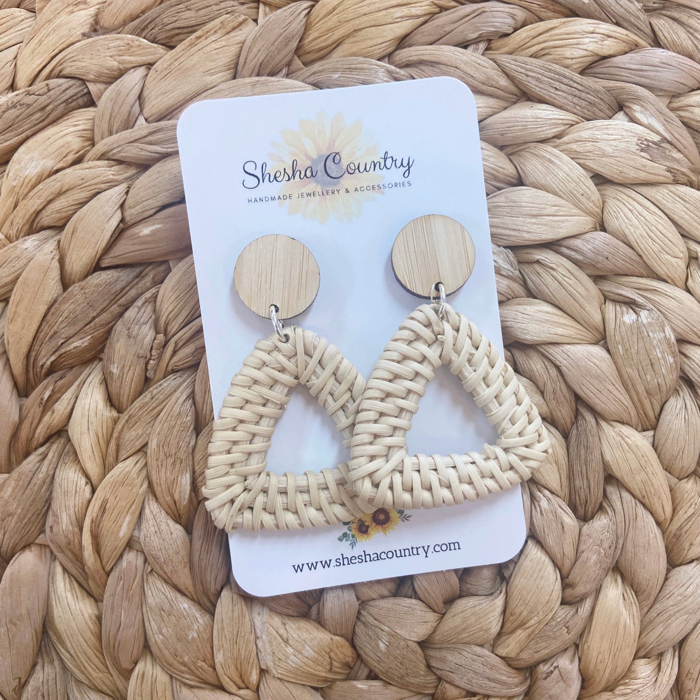 Wood + Rattan Dangles