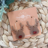 Reindeer Hoop Dangles • 3 Colours