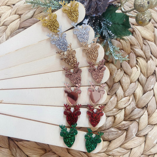 Reindeer Studs - 7 colour options