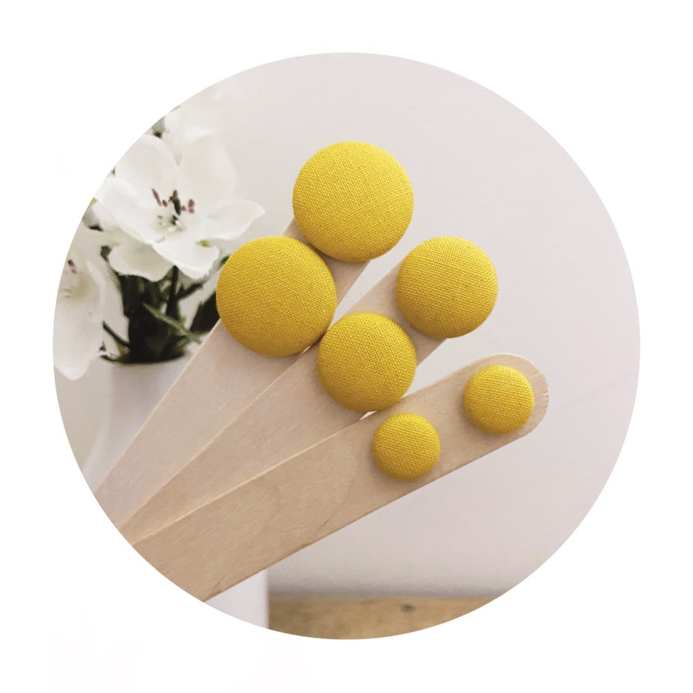 Ochre Fabric Studs • choose your size