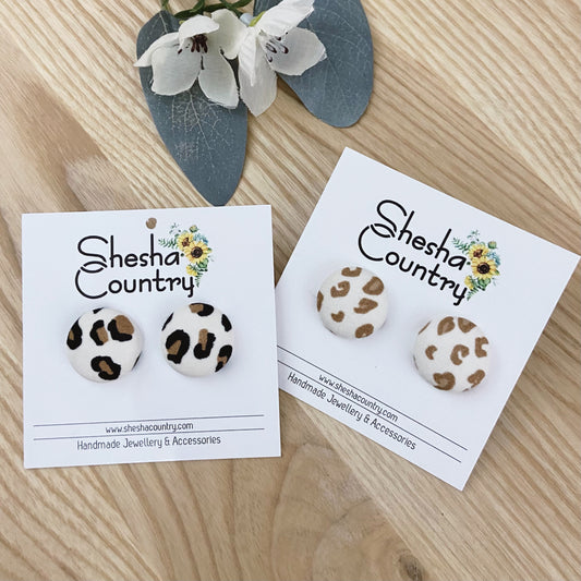 Sophia Leopard Studs • 2 colours