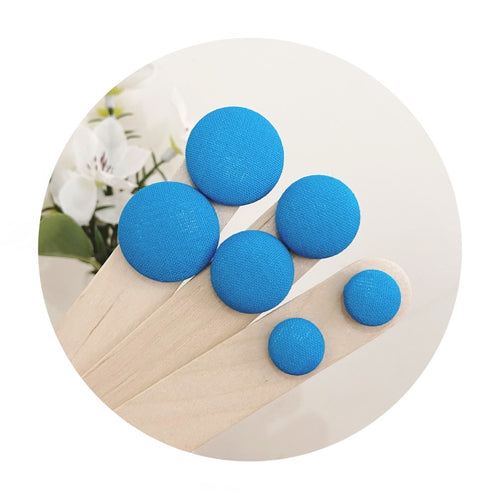 Ocean Blue Fabric Studs • choose your size