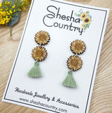 Sunflower Duo Dangles • choose your colour