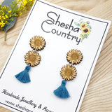 Sunflower Duo Dangles • choose your colour