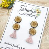 Sunflower Duo Dangles • choose your colour